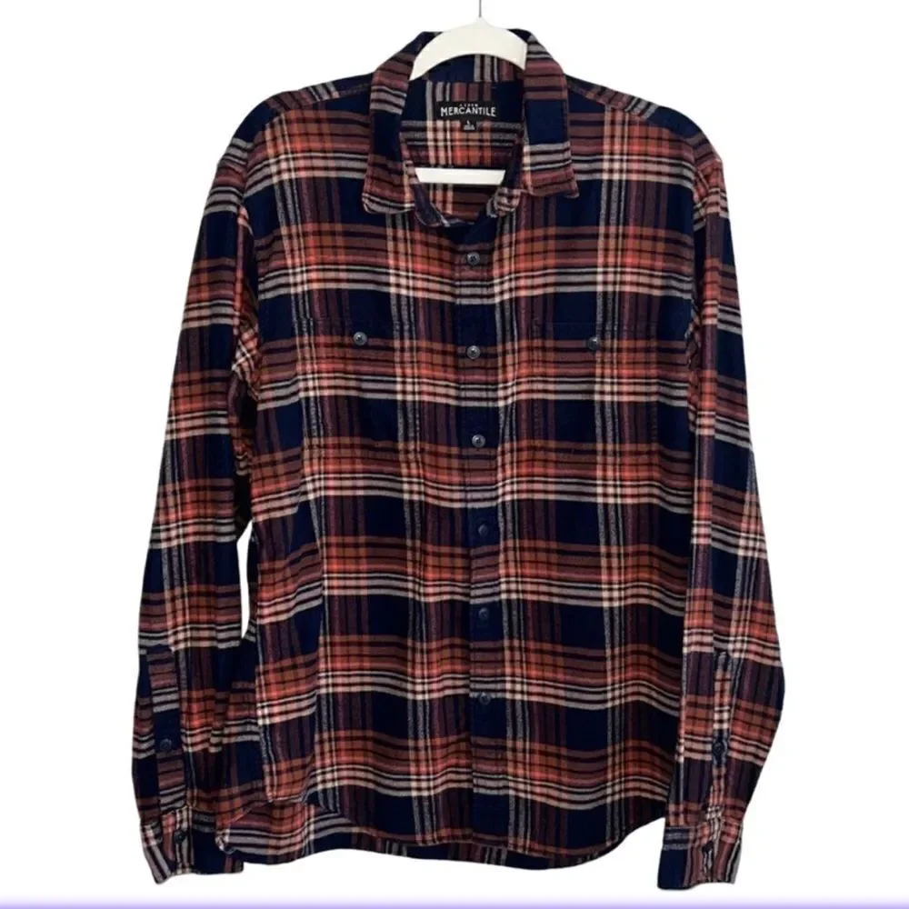 J Crew Men’s L flannel shirt Fall Cozy Autumn casual